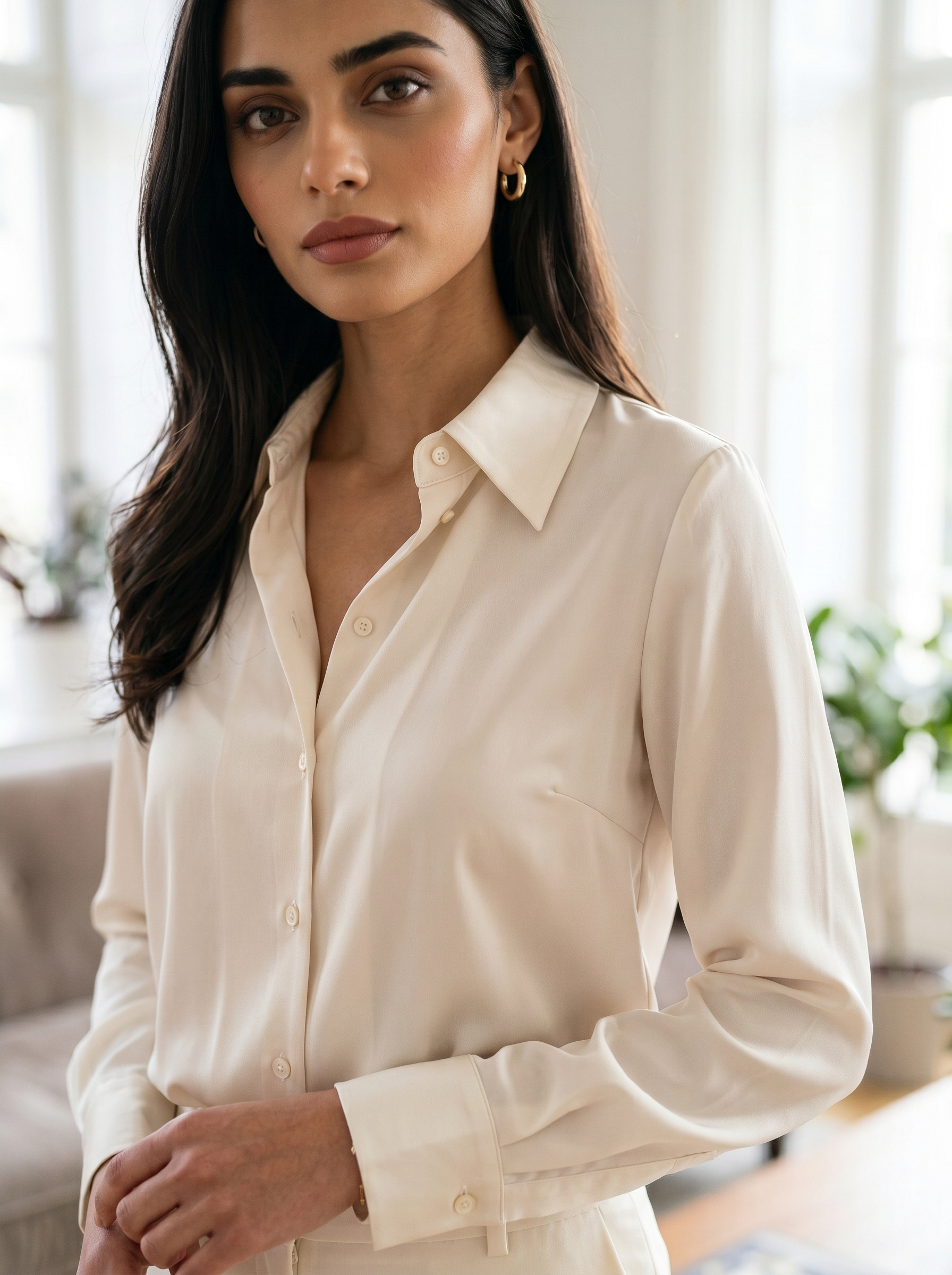 Chemisier crème – Chic et intemporel
